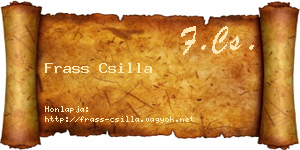 Frass Csilla névjegykártya
